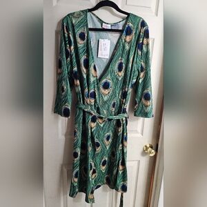 NWT LuLaRoe Michelle Dress 2XL Peacock